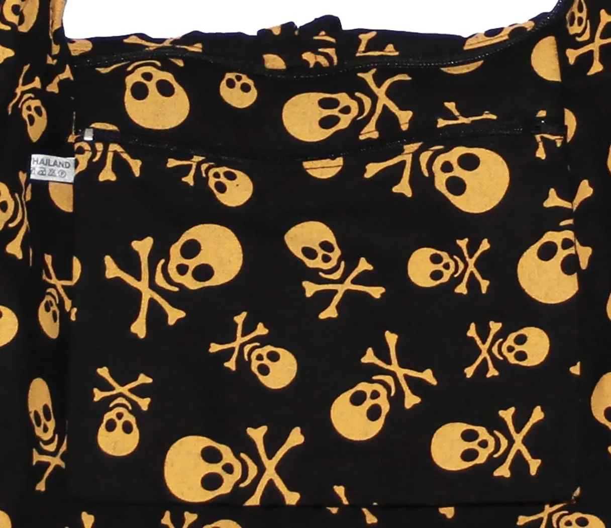 Skull Bohemian Boho Hobo Hippie Gothic Crossbody Bag Purse 33" Black