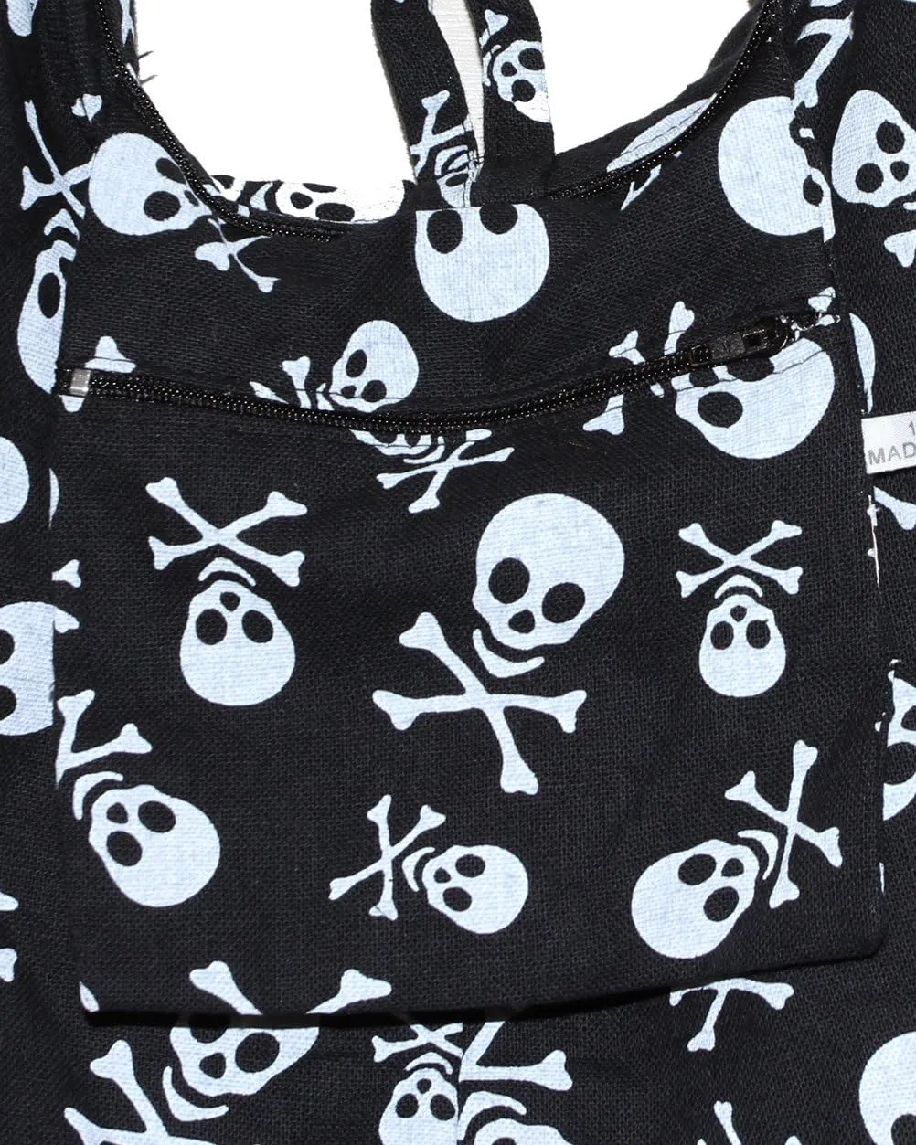 Skull Bohemian Boho Hobo Hippie Gothic Crossbody Bag Purse 33" Black