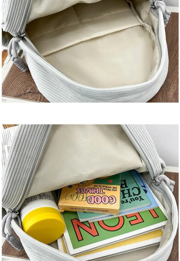 Small Backpack Purse for Women Cute Mini Backpack Purse Corduroy Backpack Aesthetic Backpack Tiny Mini Bookbag Purse (light green)