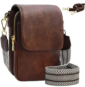 Small Crossbody Purse for Women Trendy Vegan Leather Cell Phone Bags with Card Slots & Adjustable Straps