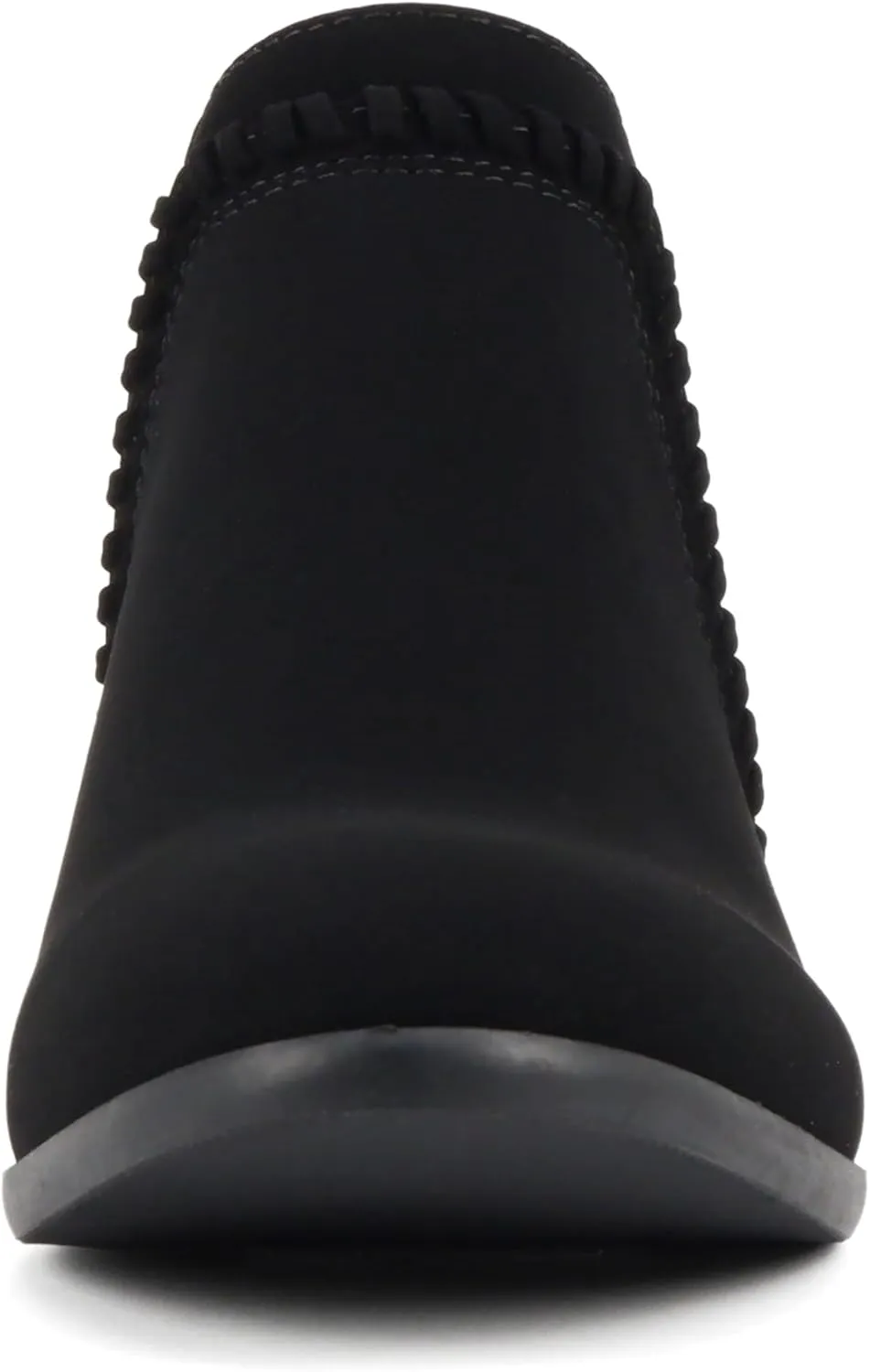 Soda Sincere Women's Low Ankle Heel Bootie with Elastic Cross Straps