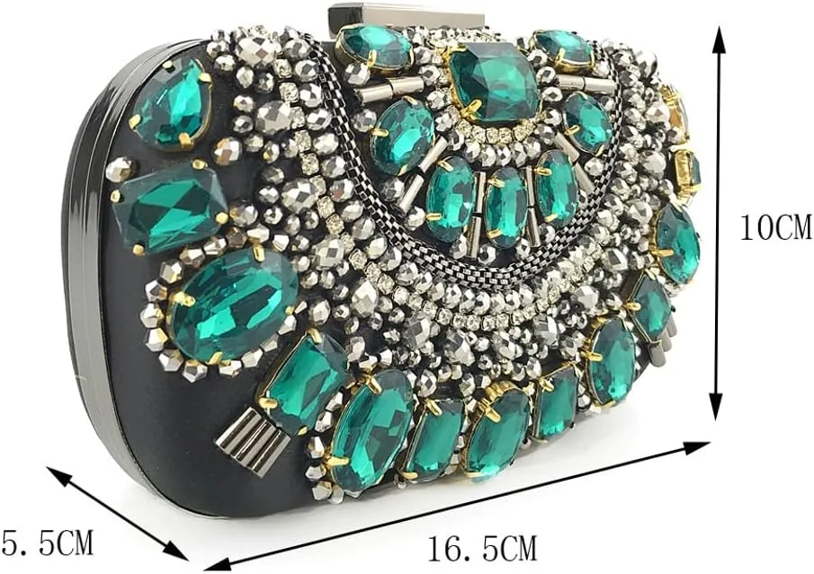 Solyinne Evening Bag for Woman Crystal Clutch Purses Sparkly Purses Cocktail Wedding Handbag