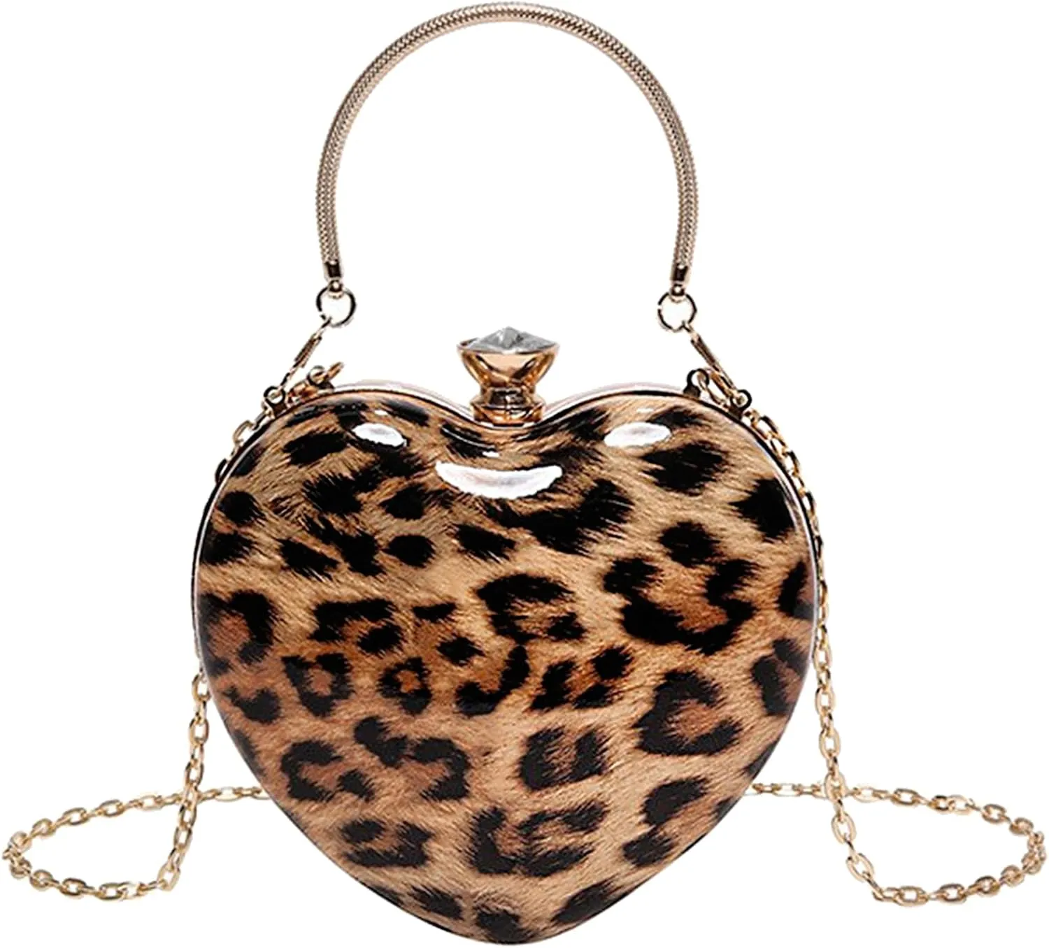 Sparkly Clutch Purses for Women Formal Clutch, Heart Shape Evening Bag, Purse Handbag for Wedding Cocktail Party