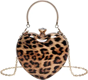 Sparkly Clutch Purses for Women Formal Clutch, Heart Shape Evening Bag, Purse Handbag for Wedding Cocktail Party