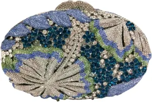 Sparkly Crystal Evening Clutch Luxury Flower Rhinestone Evening Bags Wedding Formal Party Handbags Purses