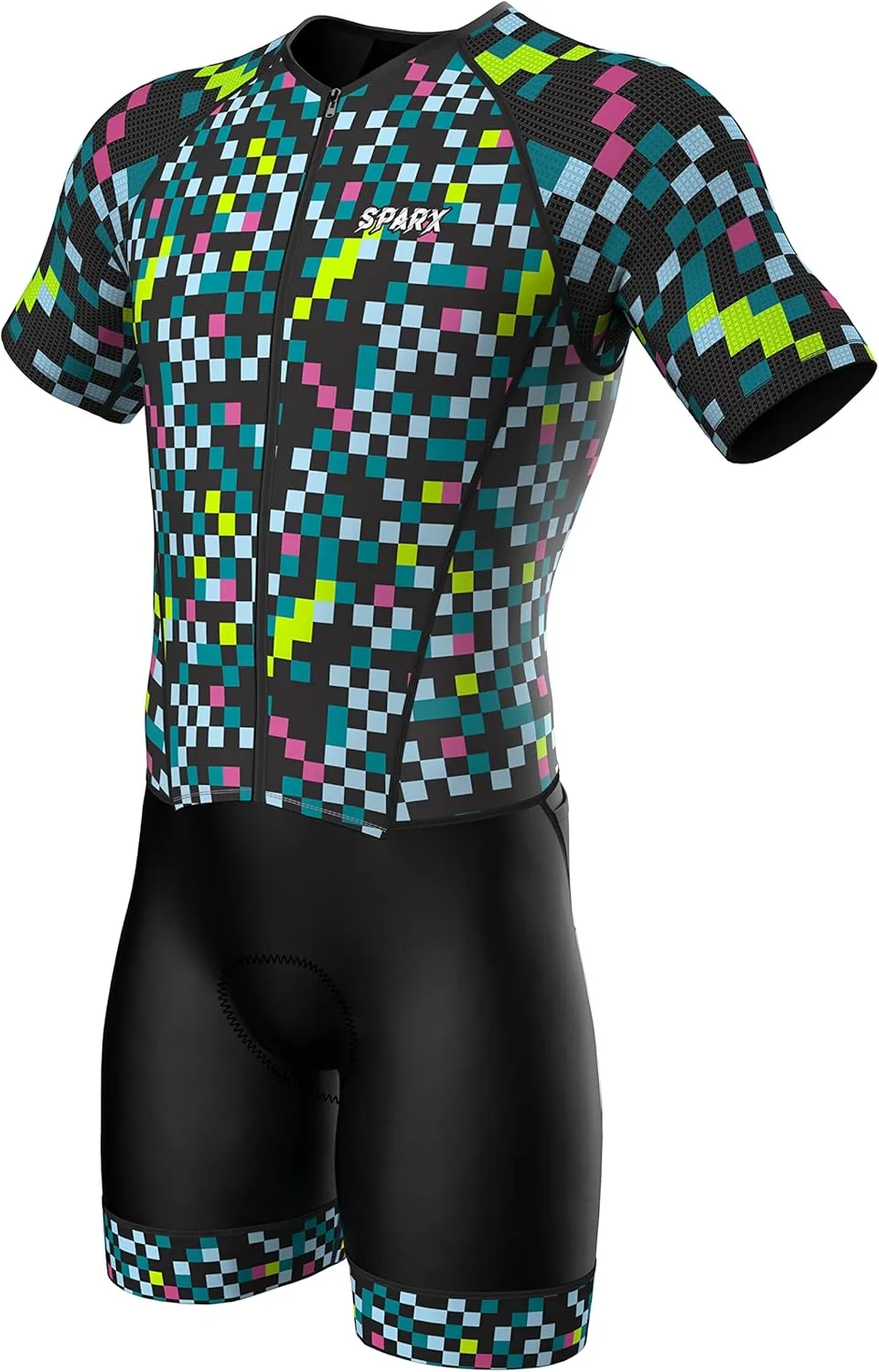 Sparx Mens Elite Aerosuit Triathlon Suit Mens Short Sleeve Tri Suit Skinsuit