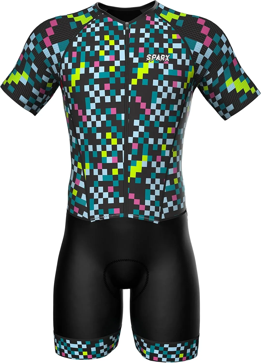 Sparx Mens Elite Aerosuit Triathlon Suit Mens Short Sleeve Tri Suit Skinsuit