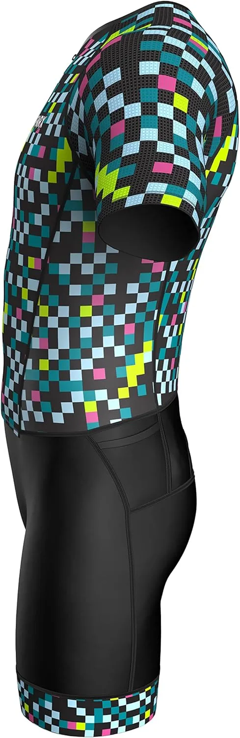 Sparx Mens Elite Aerosuit Triathlon Suit Mens Short Sleeve Tri Suit Skinsuit