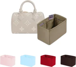 Speedy 35 Bag Organizer Insert, Silky Handbag Insert for Speedy Bags, Purse Organizer with Large Capacity, for Women Handbags (Gris tourterelle, Speedy35)
