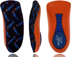 SQHT Heel Cups for Heel Pain, Heel Inserts for Heel Spurs, Plantar Fasciitis, Achilles Tendonitis Shoe Insert Provide Shock Absorption and Cushioning, 3/4 Shoe Insoles for Men (Men's 8-13)