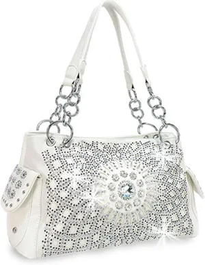 Star Flower Concealed Carry Purse Rhinestone Western Handbag