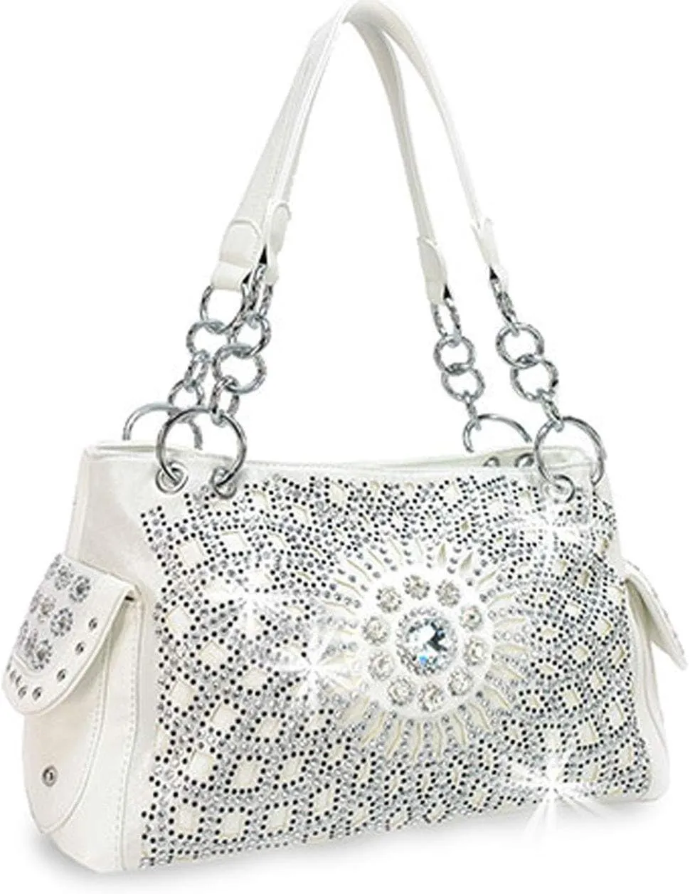 Star Flower Concealed Carry Purse Rhinestone Western Handbag