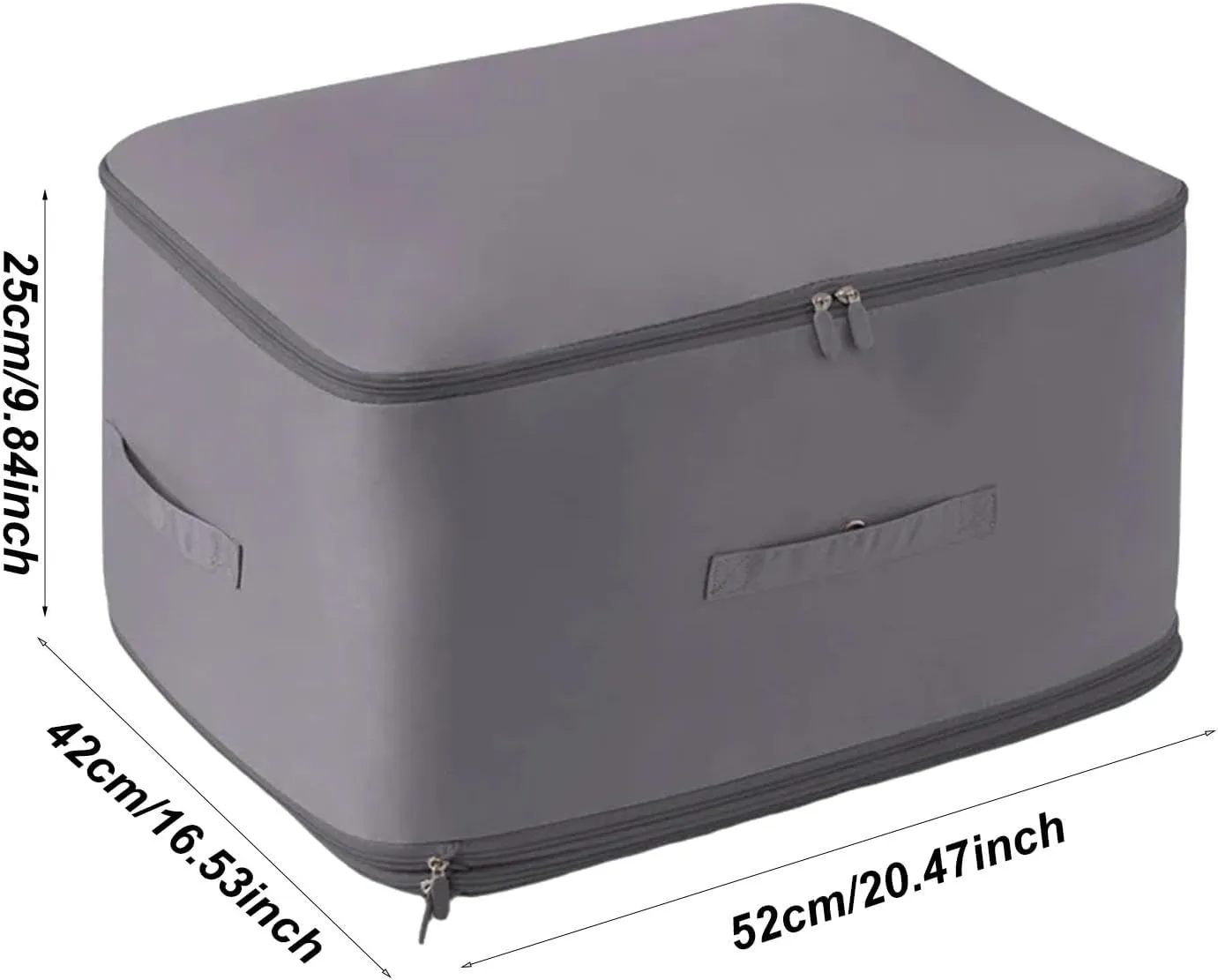 Storage Bags for Clothes, Foldable Blanket Clothing Storage Bags with Lids and Reinforced Handle, 2024 New Ultra Space Saving Se-lf Compression Organizer, Gray/XL, SQO8K3560BU0H6TPT8D