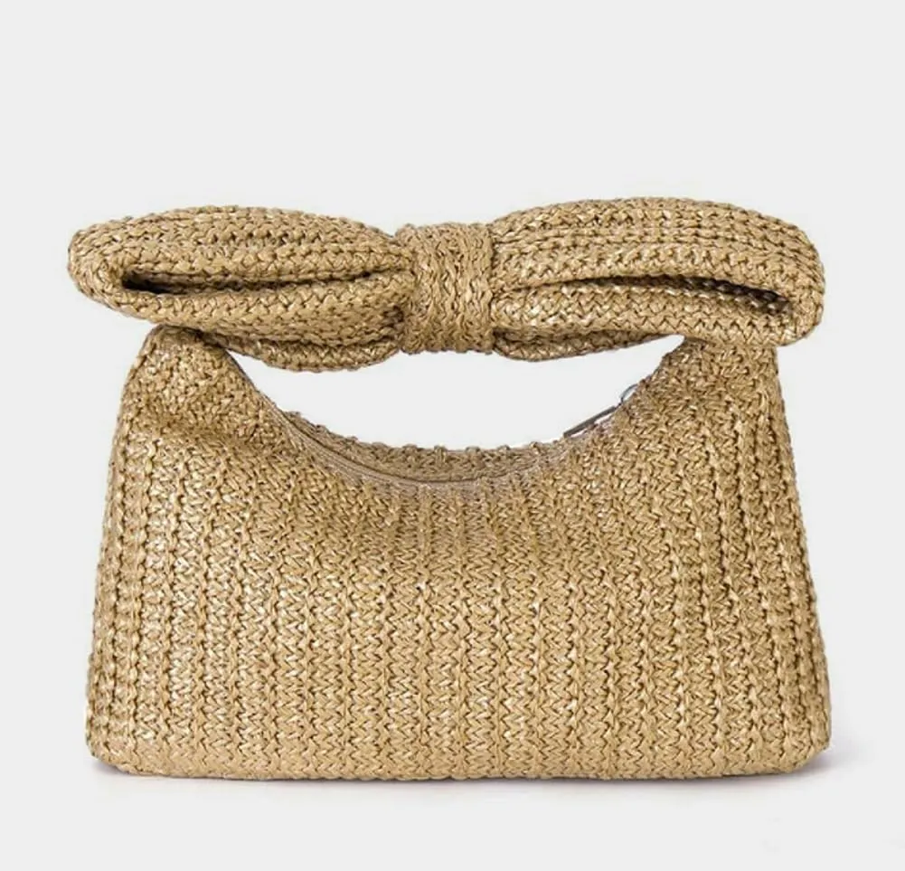 Straw Handbags for Women Straw Clutch Summer Bag Beach Bag Casual Straw Purses 2024