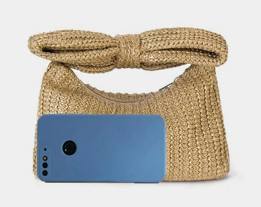 Straw Handbags for Women Straw Clutch Summer Bag Beach Bag Casual Straw Purses 2024