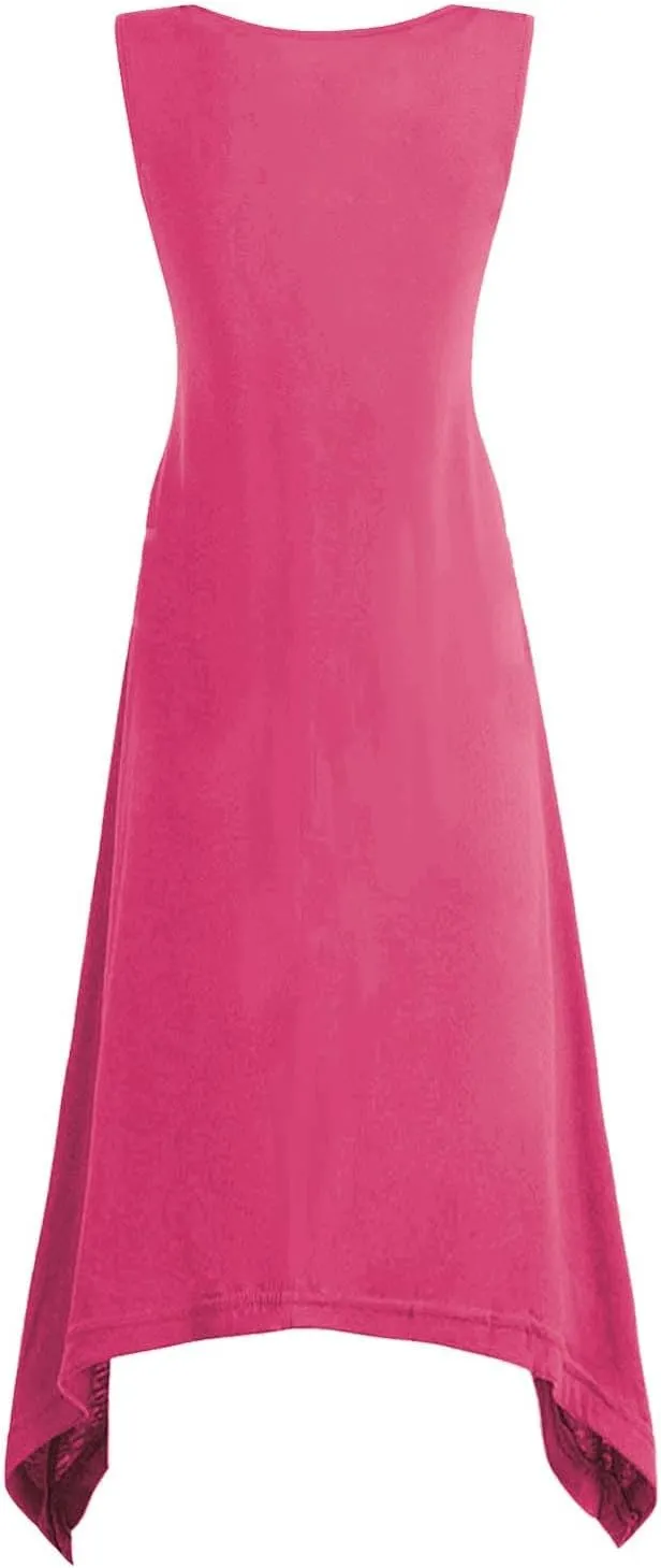 Summer Beach Dresses for Women 2024 Trendy Sleeveless Flowy Long Maxi Tank Dress Casual Loose Sundresses