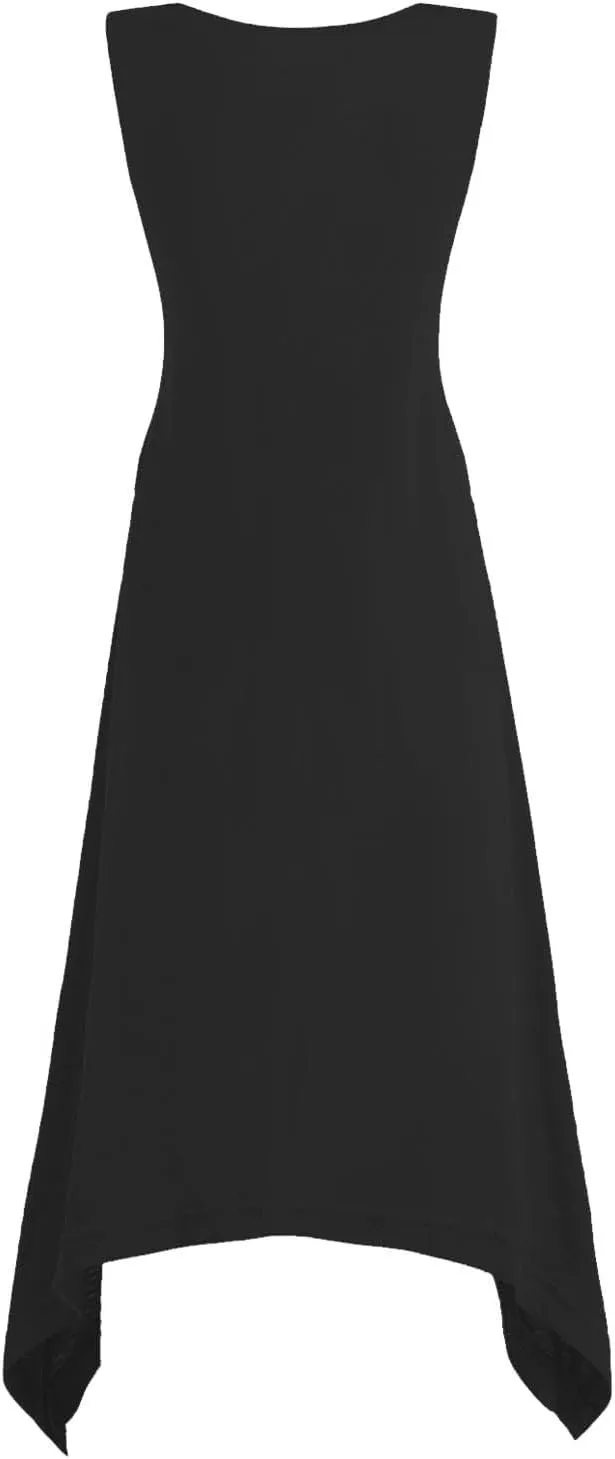 Summer Beach Dresses for Women 2024 Trendy Sleeveless Flowy Long Maxi Tank Dress Casual Loose Sundresses