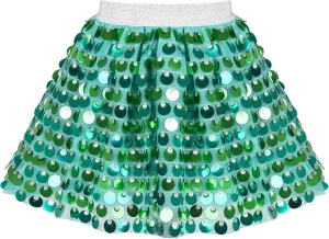 Sunny Fashion Girls Skirt Purple Mermaid Sparkly Sequin Tutu Party Ballet Dance