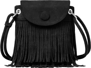 Sunwel Fashion Mini Fringe Purse Small Phone Bags for Women Western Cell Phone Wallet with Zipper Pockets