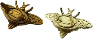 SUPVOX Set of 2 Bee-Shaped Clasp Turn Lock Metal Hardware for DIY Handbag Shoulder Bag Closure Purse Making Supplies