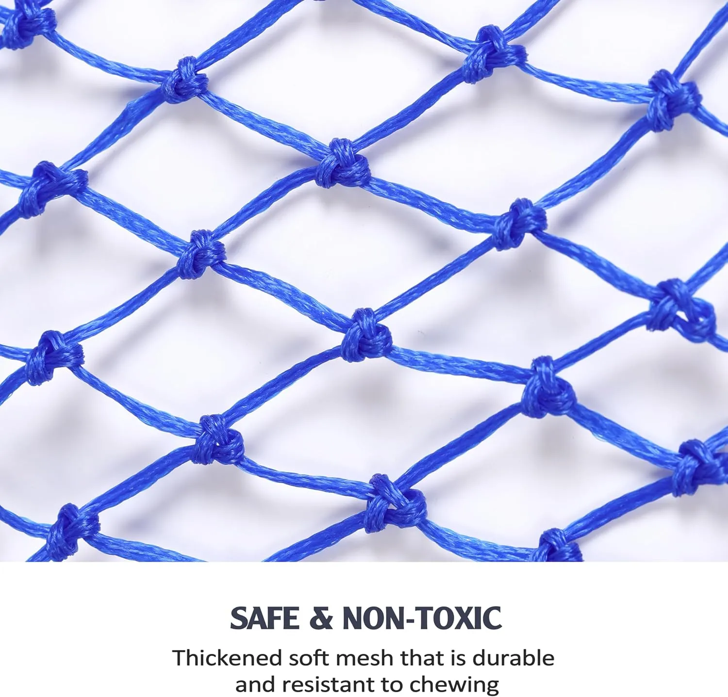 Tackmore Slow Feed Hay Net for Horses 40’’ Hay Bag Horse hay Feeder Net with 2’’ Holes Blue