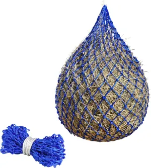 Tackmore Slow Feed Hay Net for Horses 40’’ Hay Bag Horse hay Feeder Net with 2’’ Holes Blue