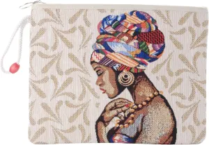 Tapestry Gobelin Handbag, Handmade Clutch Purse with Wrist Strap, Bohemian & Vintage Design, Artistic Embroidered Bag, Unique Gift for Women