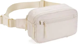 Telena Fanny Packs for Women Men Fashionable Cross Body Belt Bag with Adjustable Straps Beige