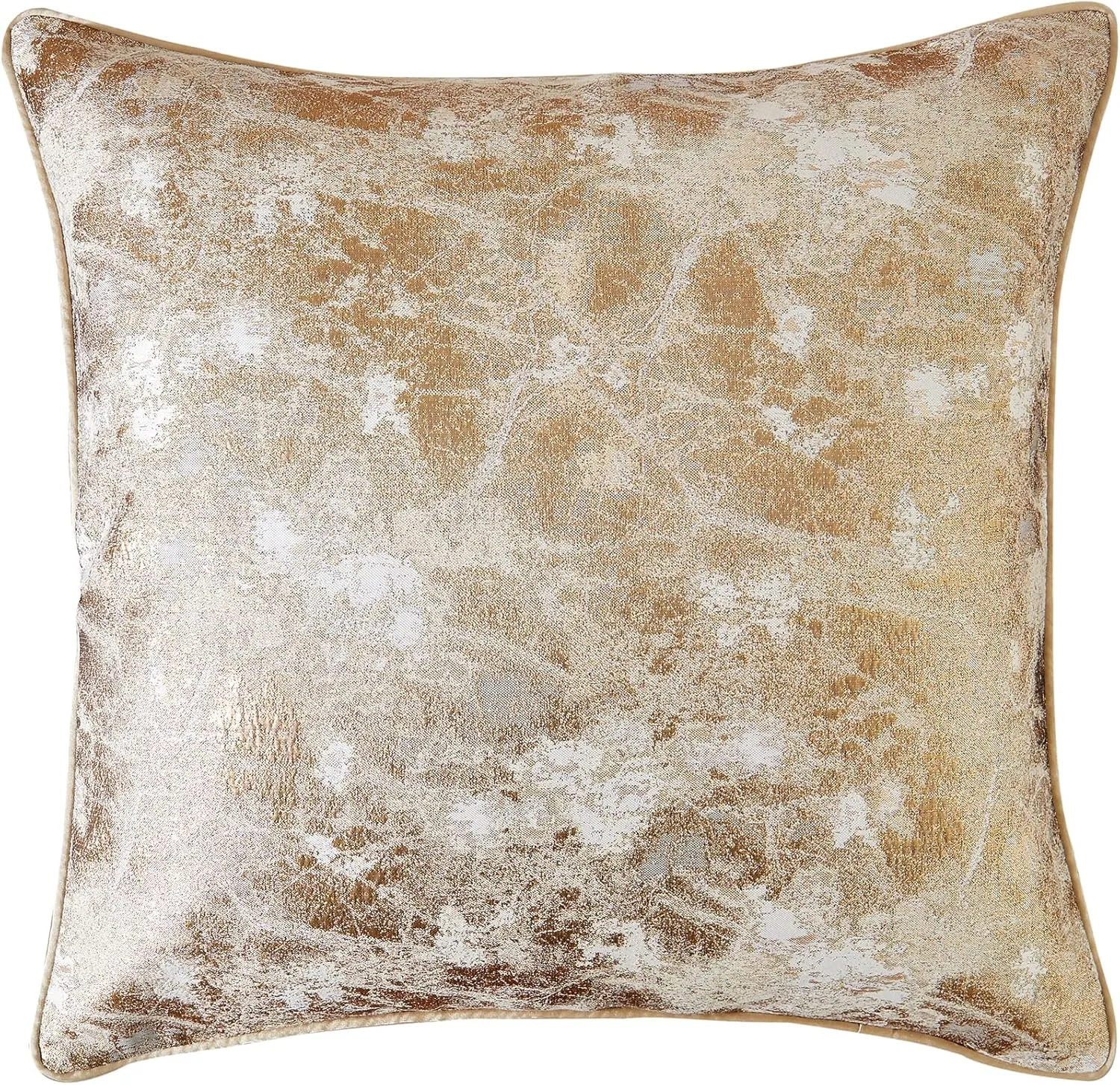 THE-TINOART Gold Throw Pillow Covers 24x24 Inch Glitter Gold Pillow Covers Luxury Jacquard Decorative Pillow Cover for Sofa Couch Chair Bed 1Piece