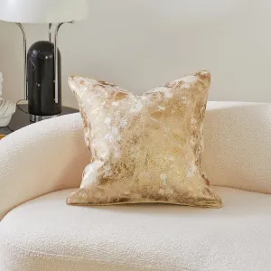 THE-TINOART Gold Throw Pillow Covers 24x24 Inch Glitter Gold Pillow Covers Luxury Jacquard Decorative Pillow Cover for Sofa Couch Chair Bed 1Piece