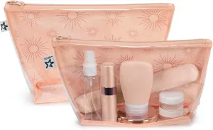 Tiny Twinkle Mess-proof Travel Bags, Airline Compliant, Zipper Closure, Clear Front Pouch, Diaper Bag Packing, Toiletry or Cosmetics Organizer