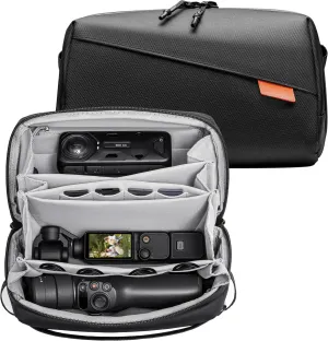 Tomat Osmo Pocket 3 Carry Bag for DJI Osmo Pocket 3/ Osmo Mobile 7P /SEAccessories, Portable Travel Large Case Waterproof Multilayer All in One Storage Bag for Insta360 Flow Pro 2