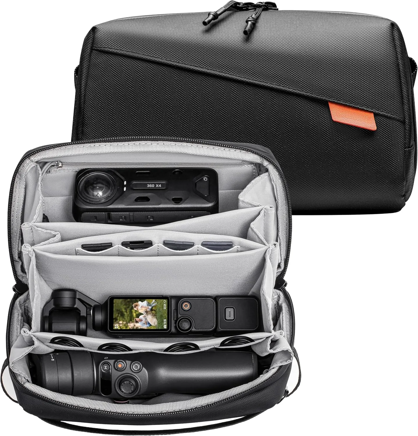 Tomat Osmo Pocket 3 Carry Bag for DJI Osmo Pocket 3/ Osmo Mobile 7P /SEAccessories, Portable Travel Large Case Waterproof Multilayer All in One Storage Bag for Insta360 Flow Pro 2