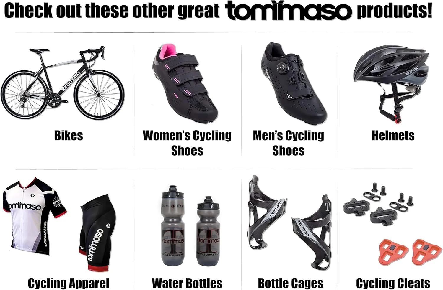 Tommaso Strada Mens SPD & Peloton Shoes—2 in 1 Cycling Shoes—Install Your Own Delta or SPD Cleats for Road Bikes, Indoor Cycles or Most Mens Bicycles—Explore Bike Accessories