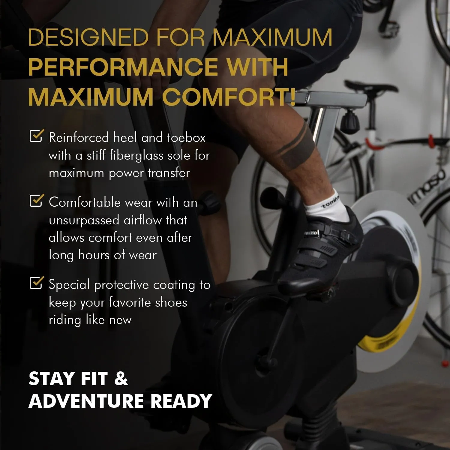 Tommaso Strada Mens SPD & Peloton Shoes—2 in 1 Cycling Shoes—Install Your Own Delta or SPD Cleats for Road Bikes, Indoor Cycles or Most Mens Bicycles—Explore Bike Accessories