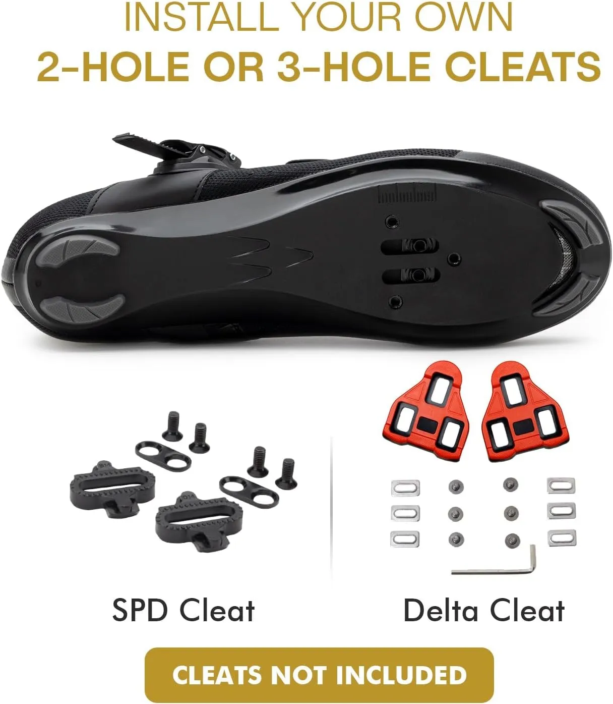 Tommaso Strada Mens SPD & Peloton Shoes—2 in 1 Cycling Shoes—Install Your Own Delta or SPD Cleats for Road Bikes, Indoor Cycles or Most Mens Bicycles—Explore Bike Accessories