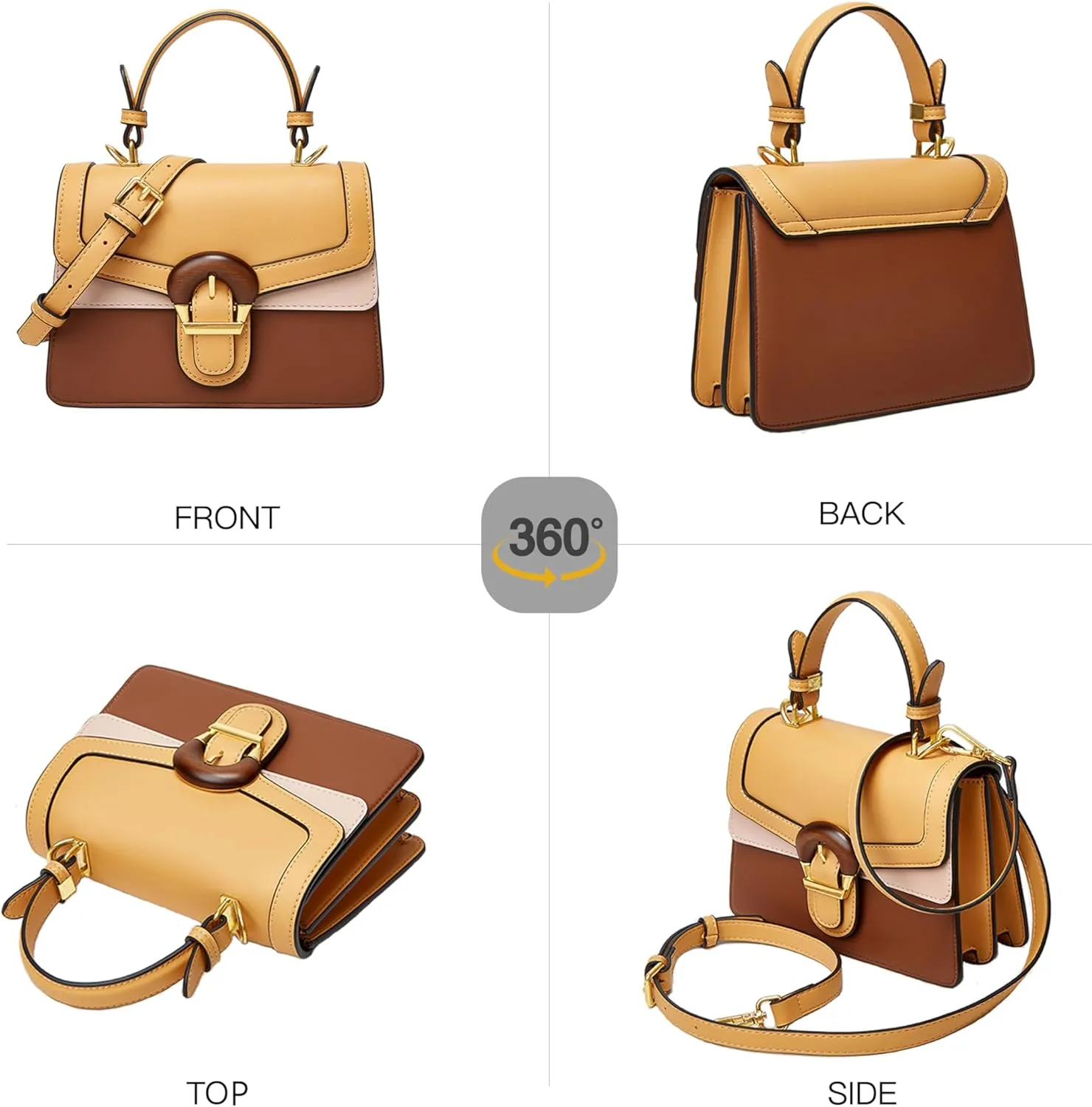 Top-Handle Bags for Women - Fashion Designer Mini Purse with Leather Strap Cute Tiny Clutch Crossbody Bag