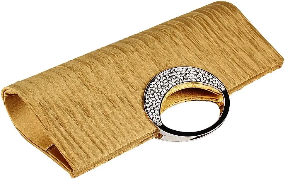 TOPCHANCES Women Satin Evening Bags Bridal Clutch Purse Handbag for Wedding Party Formal Dressy