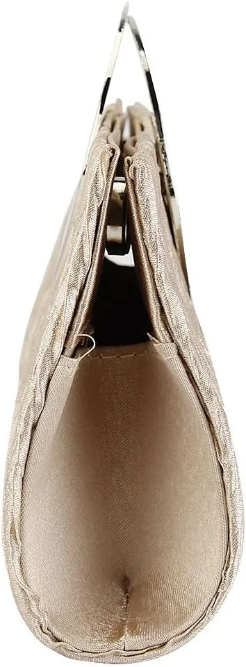 TOPCHANCES Women Satin Evening Bags Bridal Clutch Purse Handbag for Wedding Party Formal Dressy