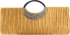 TOPCHANCES Women Satin Evening Bags Bridal Clutch Purse Handbag for Wedding Party Formal Dressy