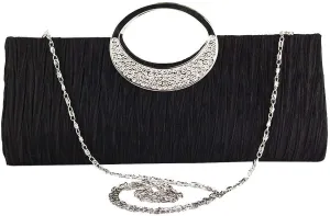 TOPCHANCES Women Satin Evening Bags Bridal Clutch Purse Handbag for Wedding Party Formal Dressy