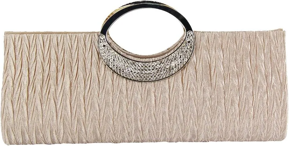 TOPCHANCES Women Satin Evening Bags Bridal Clutch Purse Handbag for Wedding Party Formal Dressy