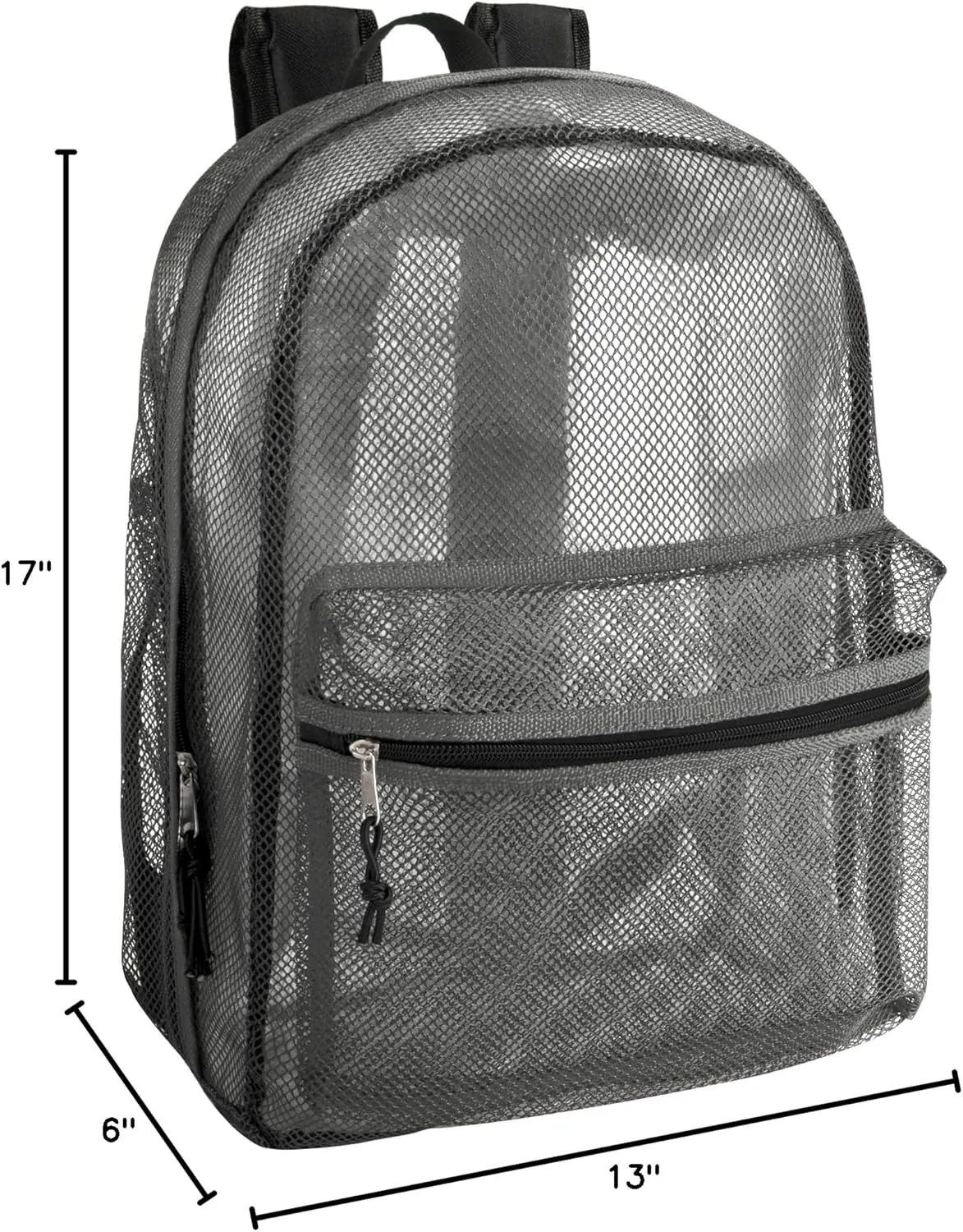 Transparent Mesh Backpacks for School Kids, Beach, Travel - Mesh See Through Backpack with Padded Straps Large