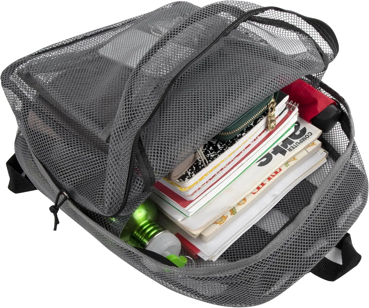 Transparent Mesh Backpacks for School Kids, Beach, Travel - Mesh See Through Backpack with Padded Straps Large