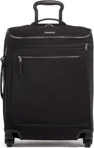 TUMI - Voyageur Leger International Carry-On - Travel Luggage for Men & Women - Roller Suitcase with USB-C Charging Port - Black & Gunmetal