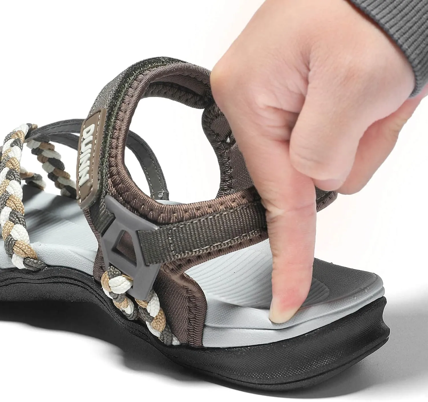 UBFEN Womens Hiking Sandals Sport Sandals Straps with Adjustable Hooks Arch Support Beach Vacation Casual Camping