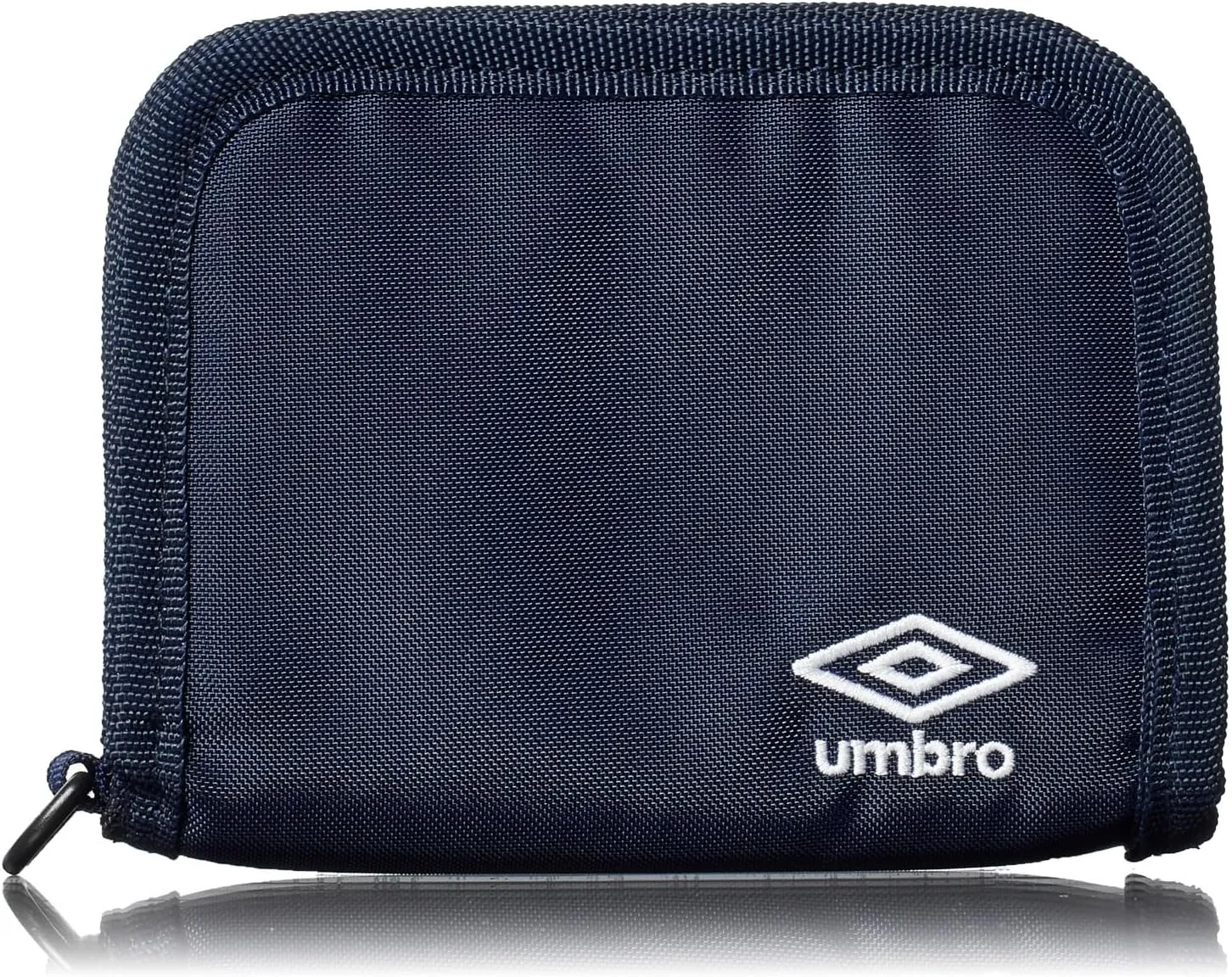 Umbro for Men, Kids Zippered Bi-Fold Minimalist Slim Nylon Wallet (Navy)