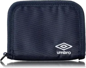 Umbro for Men, Kids Zippered Bi-Fold Minimalist Slim Nylon Wallet (Navy)