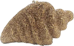 UMREN Conch Luxury Crystal Clutch for Women Sparkly Rhinestones Evening Bag Diamond Handbag Wedding Party Clutch Purse