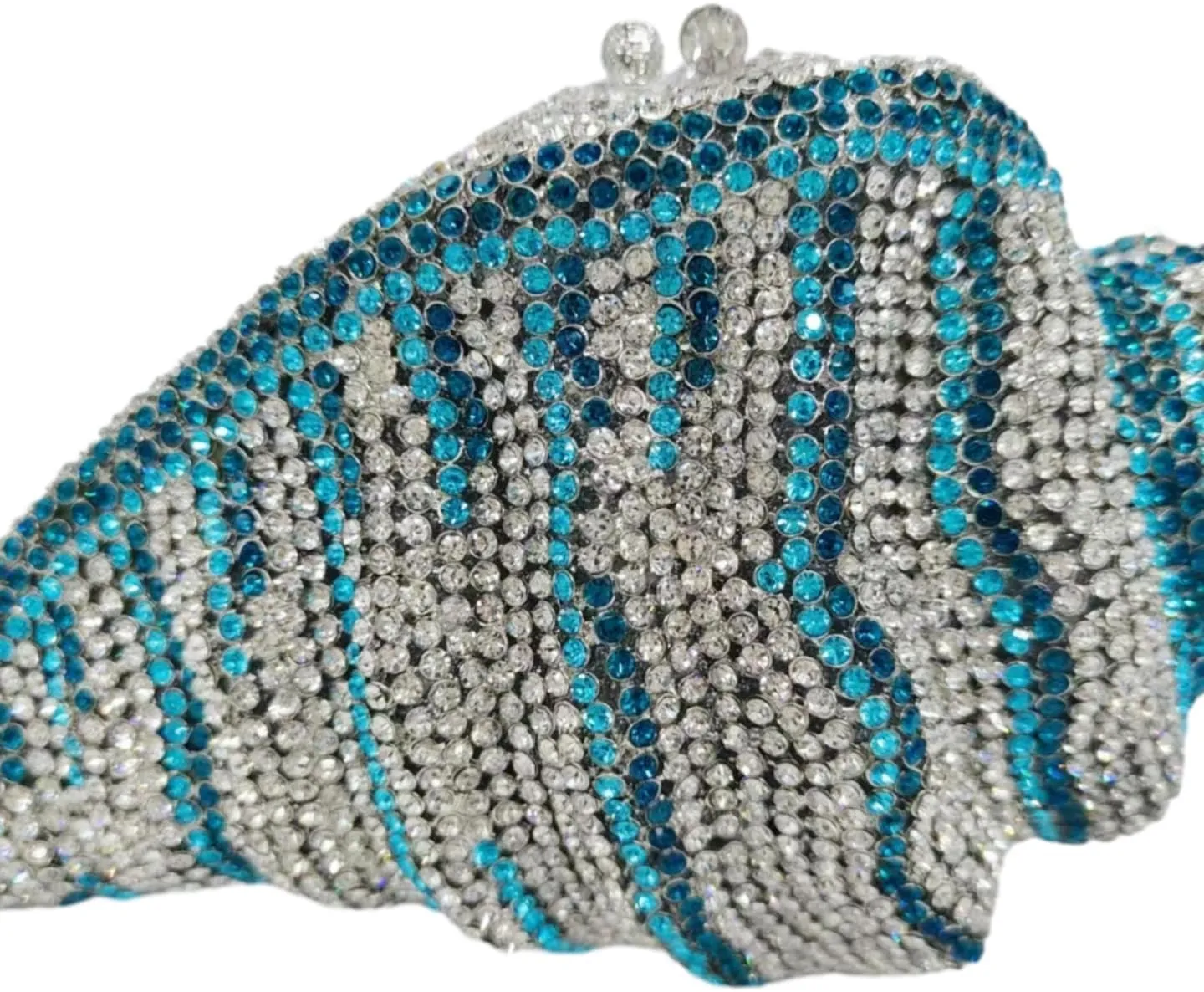 UMREN Conch Luxury Crystal Clutch for Women Sparkly Rhinestones Evening Bag Diamond Handbag Wedding Party Clutch Purse